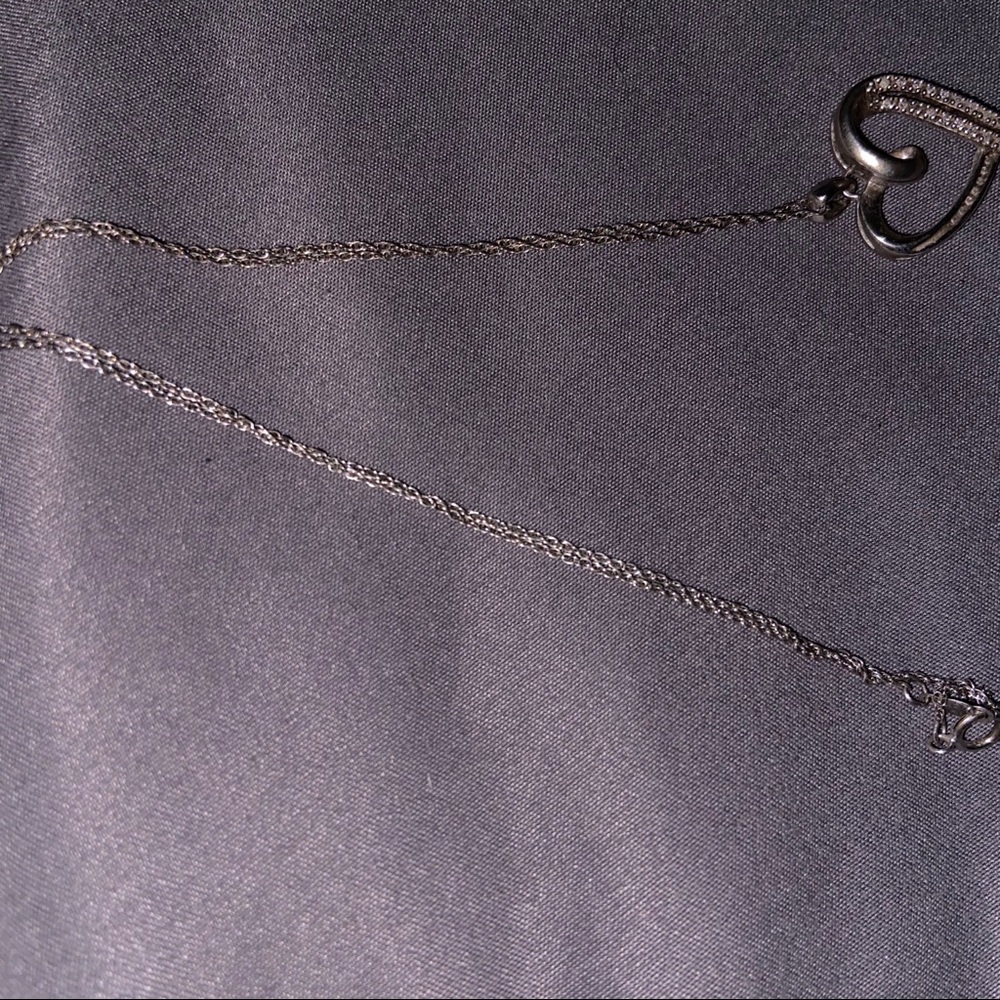 Sterling Silver Heart Necklace - Picture 4 of 5